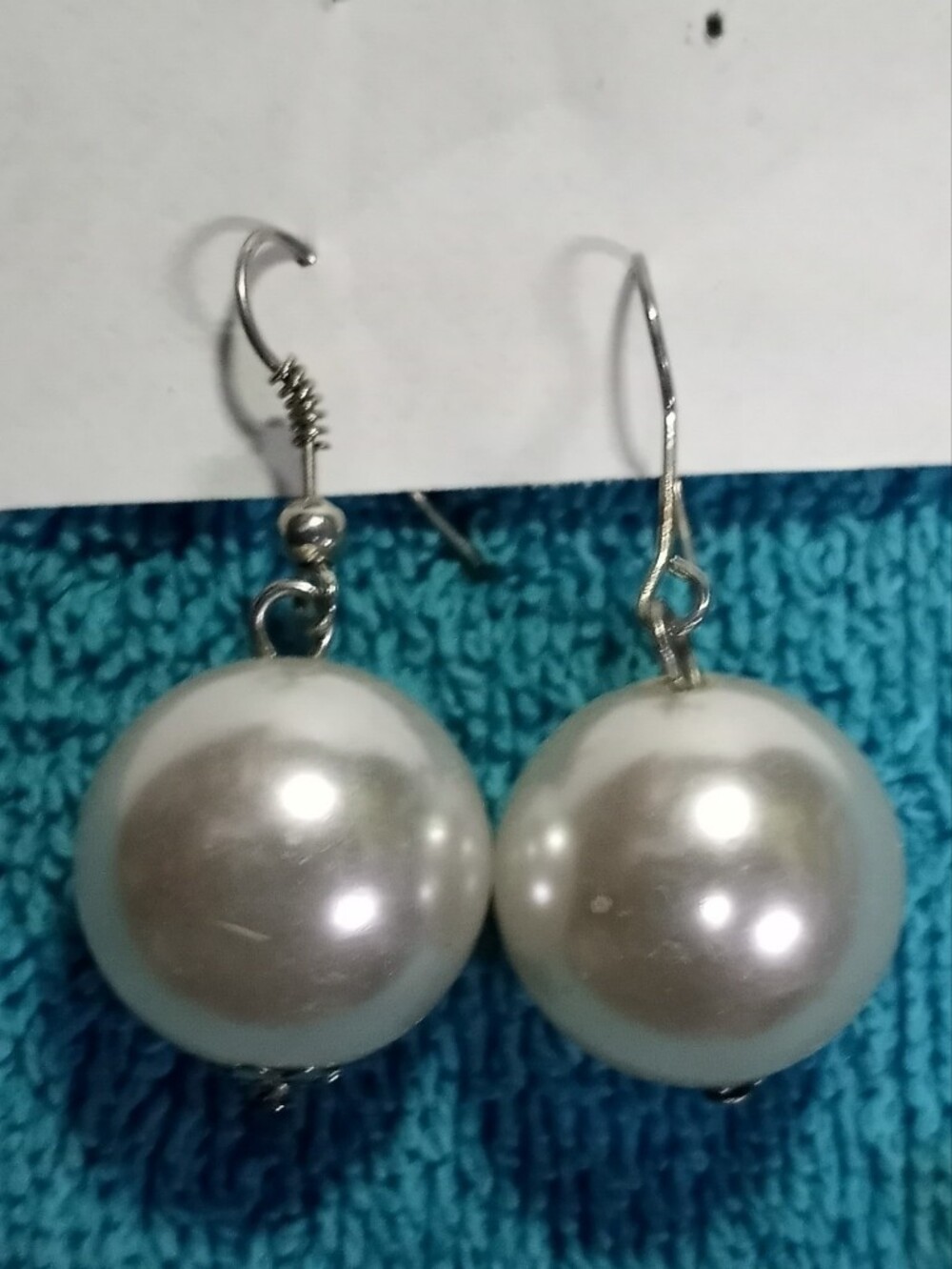 Classic Pearl Drop Earrings - White Pearl